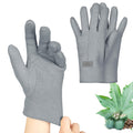 2 Pcs Castor Oil Pack Wrap for Hands, Organic Castor Oil Wrap Castor Oil Gloves for Wrist Arthritis and Carpal Tunnel Gray(Oil a