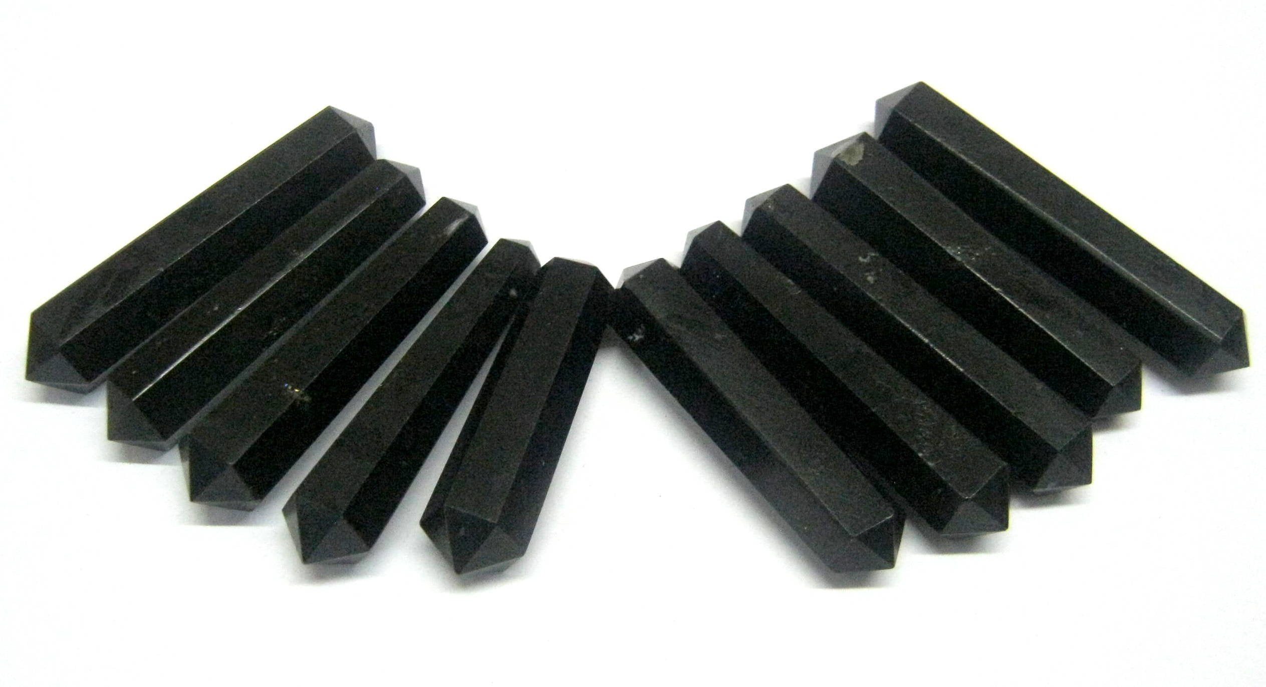 crystalmiracle Ten Black Tourmaline Double Terminated Points Wellness Fashion Jewelry Gift Crystal Healing