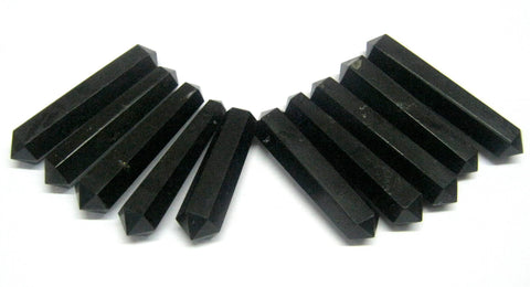 crystalmiracle Ten Black Tourmaline Double Terminated Points Wellness Fashion Jewelry Gift Crystal Healing