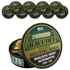 10 Cans, BaccOff Wintergreen Pouches | No Tobacco Dip, No Nicotine, Smokeless Alternative Snuff