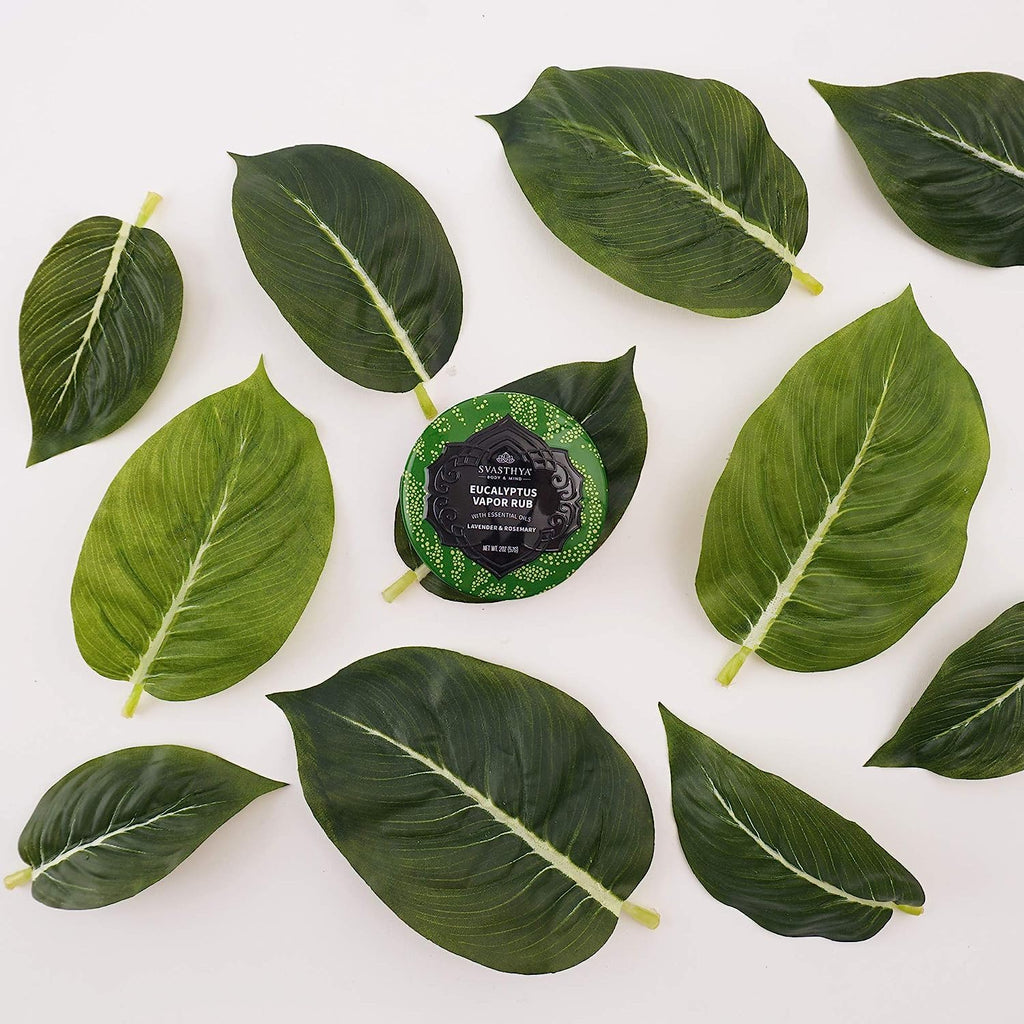 Svasthya Body & Mind Eucalyptus Vapor Rub - Opens Nasal Passages & Moisturizes The Skin, Cough, Stuffy Nose & Congestion Relief,