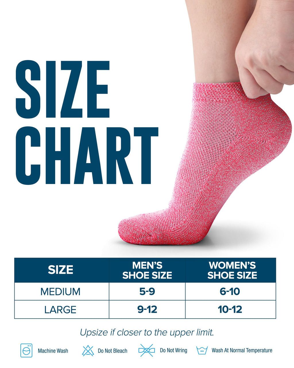 Doctor's Select Ankle Bamboo Viscose Diabetic Socks for Women & Men - 4 Pairs | Light Blue, Blue, Purple, Pink | Extra Wide Calf