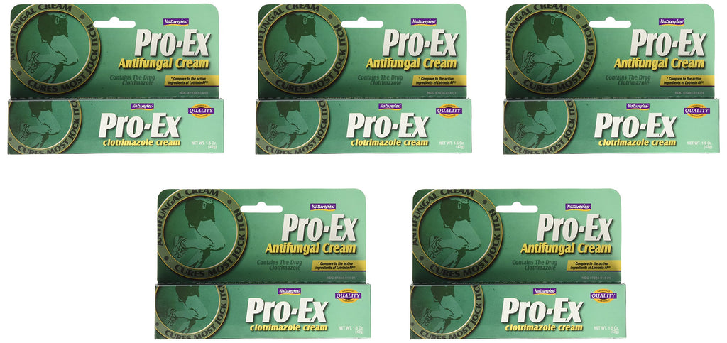 (5 Boxes) Pro-Ex Antifungal Cream Clotrimazole 1% 7.5 oz Total
