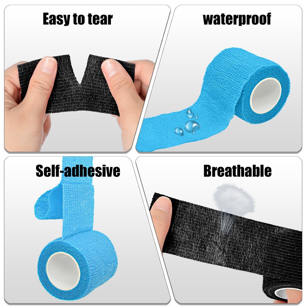 Twavang6 Pack 2 Inches Self Adhesive Bandage Wrap Breathable Cohesive Bandage Elastic Tape for Pets, Athletic, Sports, Wrist, Kn