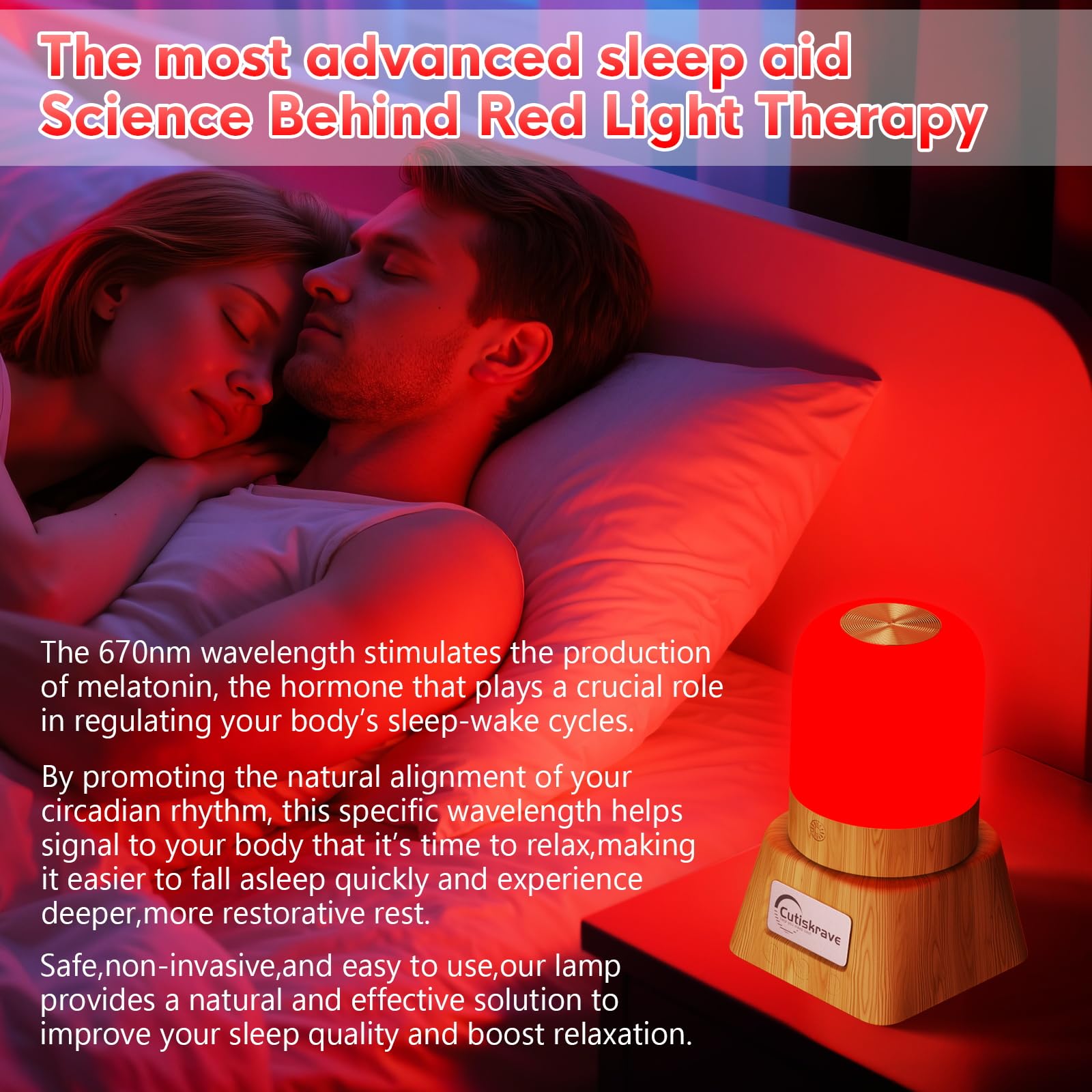 Red Light Night Light Lamp for Sleep,Red Nightlight Desk Lamp with 670nm Wavelength,Touch Remote Control Reds Light for Sleep La