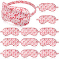 Honeydak 12 Pcs Silk Sleep Masks for Women Girls Bow Party Favors Adjustable Eye Masks for Birthday Sleepover Spa Sweet 16 Party