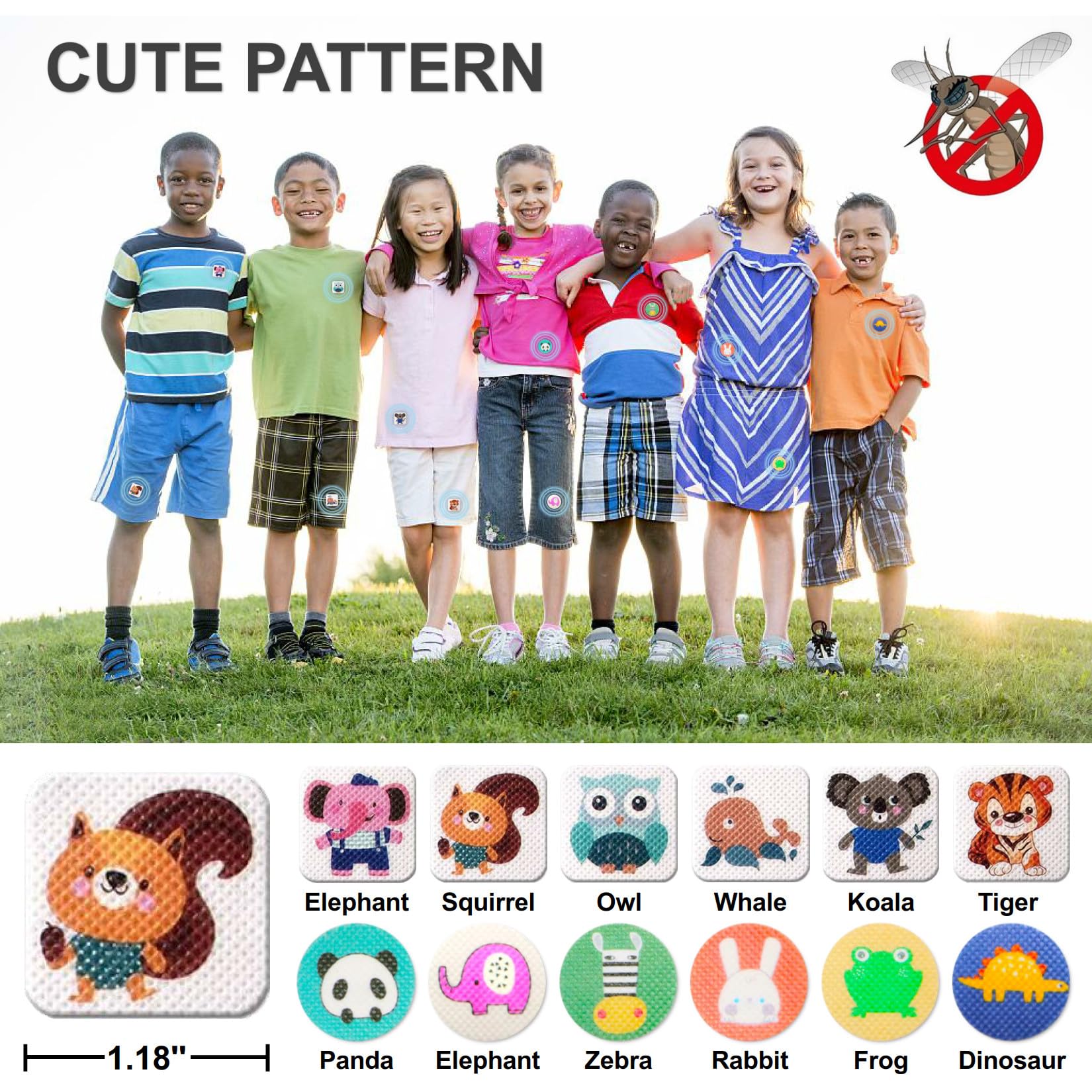 Mosquito Repellent Stickers 240 Pcs Natural Mosquito Patches for Kids and Adults with 5 Pack Individually Wrapped Mosquito Repel
