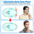 Geiserailie 2 Pack L Size Oxygen Mask with 6.6 Ft Tubing and Adjustable Elastic Strap, Adult Oxygen Mask with Tubing, Oxygen Mas