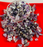 Indian Consigners Natural Crushed Polished Tumbled Gem Stone Chips, Decoration & Healing Crystals (Amethyst)