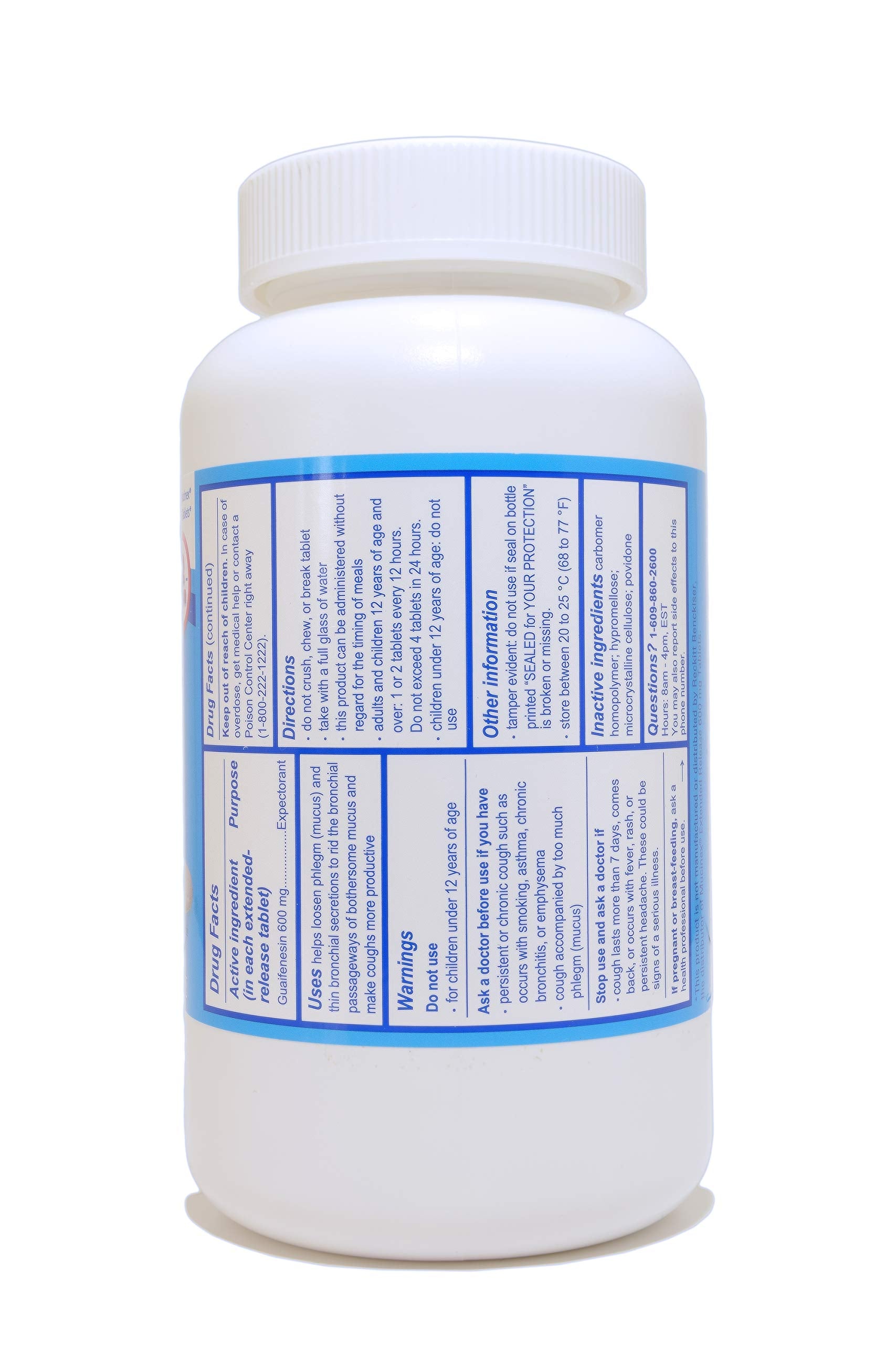 Guardian Mucus Relief, 600mg Guaifenesin 12 Hour Extended Release, Chest Congestion Expectorant (500 Count Bottle)