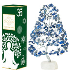 Lapis Lazuli Crystal Tree of Life - Chakra Tree of Life, Natural Quartz Base, Handmade Gemstone Tree, Feng Shui Tree, Crystal De
