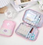 Pink First Aid Kit, 2 Pcs Small First Aid Pouch Empty for Outdoor Indoor, Camping Hiking Traveling, Sports, Car (Pink)