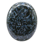Indigo Gabbro Jasper Palm Stone - Hot Massage Worry Stone for Natural Body Chakra Balancing, Reiki Healing and Crystal Grid