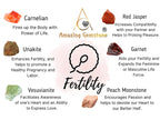 Crystals for Fertility Manifestation, Set of 6 Carnelian, Unakite, Peach Moonstone, Garnet, Red Jasper and Vesuvianite Healing C