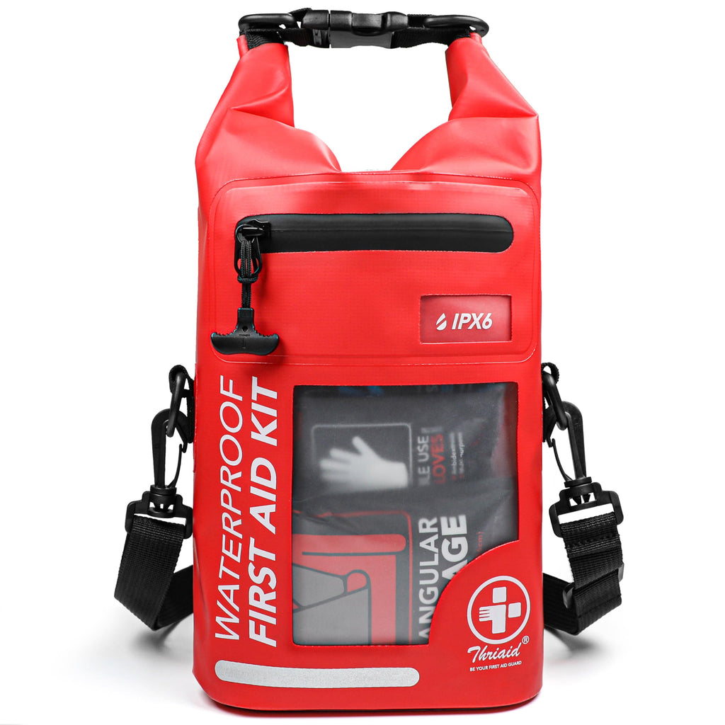 250 PCS Waterproof First Aid Kit, Roll Top Reflective Boat Dry Bag Bug Out Bags, Emergency Medical Kit Ideal for Boating, Campin