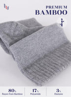 Hugh Ugoli Diabetic Socks for Men, Loose Ankle Socks Bamboo, Extra-Wide, Thin, Seamless Toe and Non-Binding Top, 4 Pairs, Light