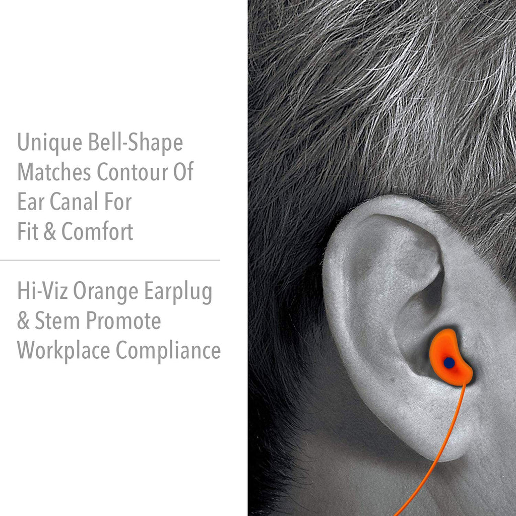Quiet Reusable Earplugs - quiet reusable foam earplug w/orange po