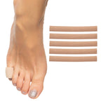 ZenToes Toe Tubes - Fabric Sleeve Protectors with Gel Lining - 5 Tube Sleeve Set - 29'' of Gel Lined Tubing, Size Small (1/2 Inc