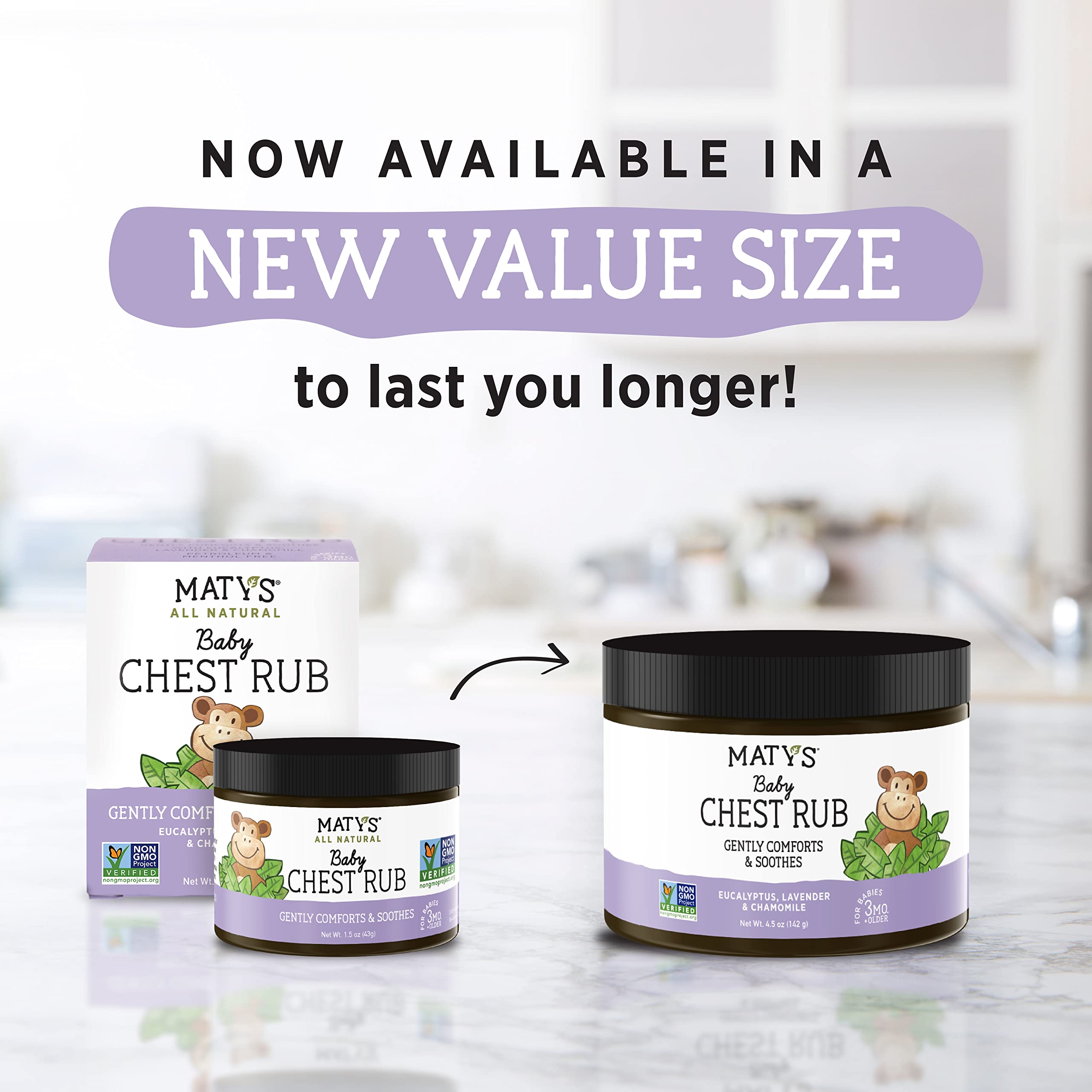 Matys Baby Chest Rub, Soothing Congestion Relief Vapor Rub for Babies 3 Months Old +, Clean & Comforting Eucalyptus, Lavender, &