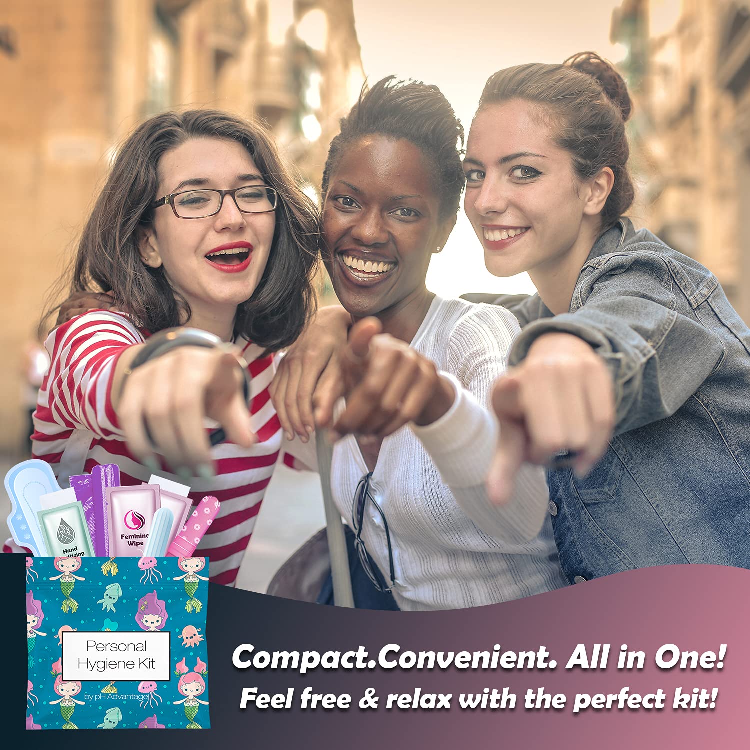 Menstrual Kit All-in-One 10 Pack | Convenience on The Go | Period Kit Pack for Travelling, Tweens & Teenager | Individually Wrap