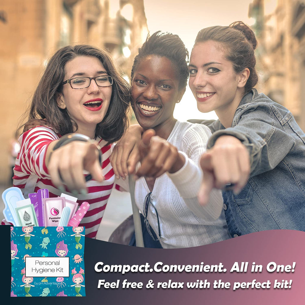 Menstrual Kit All-in-One 10 Pack | Convenience on The Go | Period Kit Pack for Travelling, Tweens & Teenager | Individually Wrap