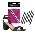 Foot Petals Strap Cushions, Stop Slipping Straps, Reduce Rubbing, Prevent Blisters, Red Marks, Better Fit, Trimmable, 8pcs, Blac