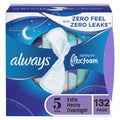 Always Infinity Feminine Pads For Women, Size 5 Extra Heavy Overnight Absorbency, Multipack, With Flexfoam, With Wings, Unscente