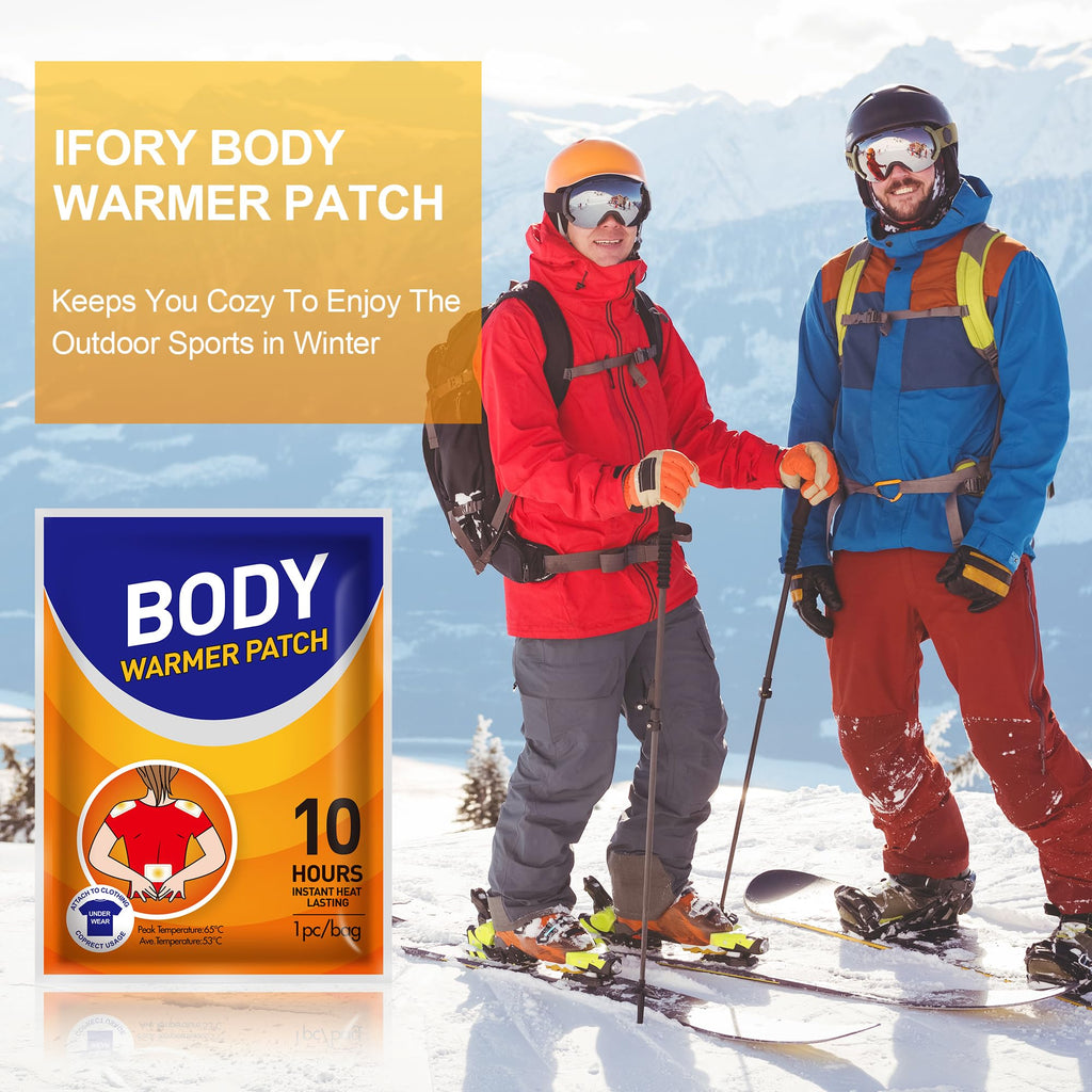 Body Warmers Large Size Heat Patches, Adhesive Heating Patches Disposable, Portable Instant Hot Packs Lasting up to 10 Hours, Tr