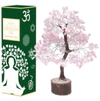 Crocon Rose Quartz Gemstone Feng Shui Money Tree | Feng Shui Bonsai | Mystical | Chakra Balancing | Reiki Crystal Healing | Orna