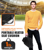 Heated Stadium Seats for Bleachers, Thicken Memory Foam Folding Heated Seat Cushion, Heating Camping Chair Seat Pad Cordless, Se