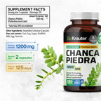 BIO KRAUTER Chanca Piedra Stone Breaker Capsules - 1200 mg Stonebreaker for Kidney Cleanse - 250 Chanca Piedra para Los Riones C