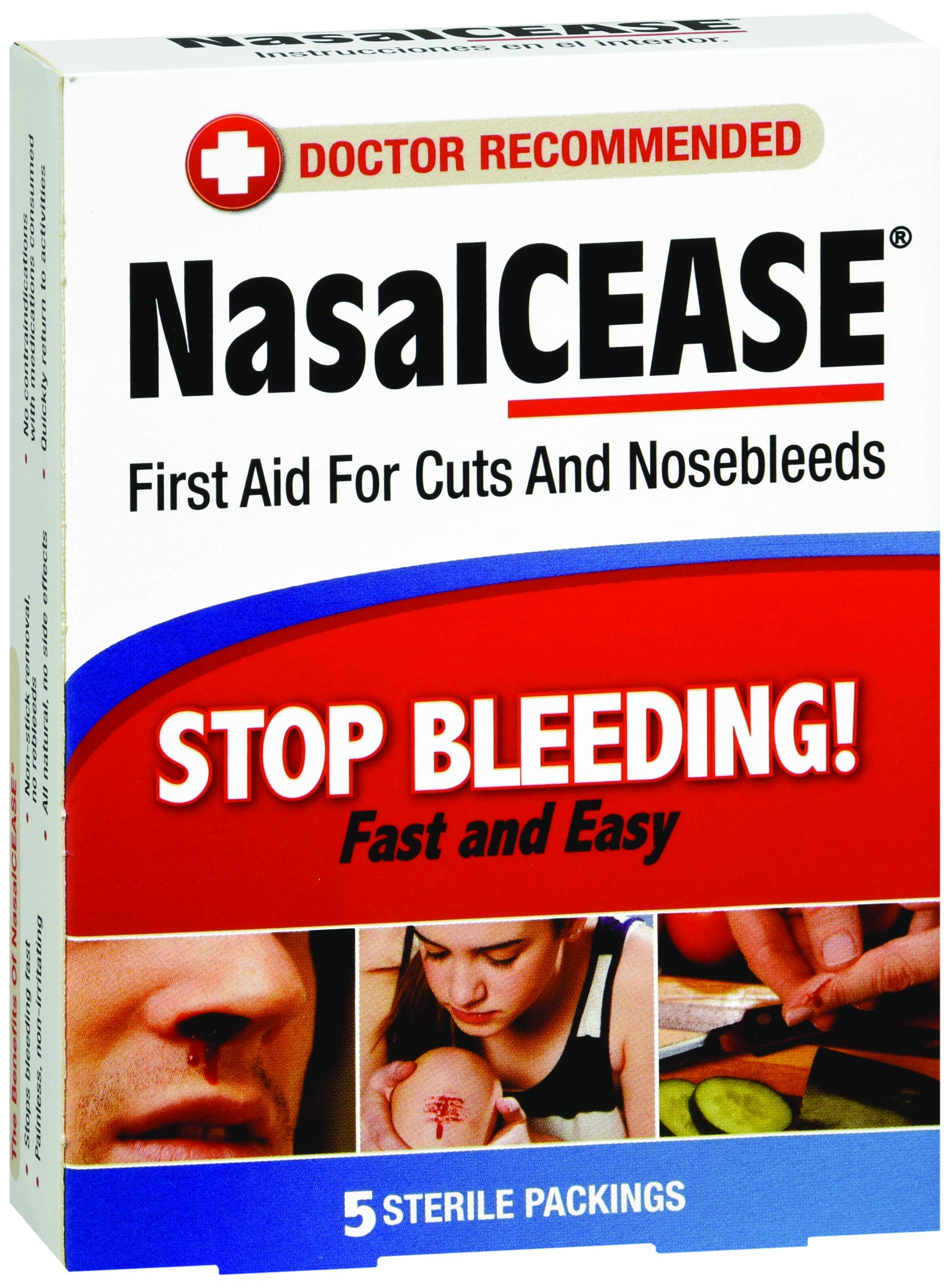 Nasalcease FirstAid Nosebleeds, 5-Count Box