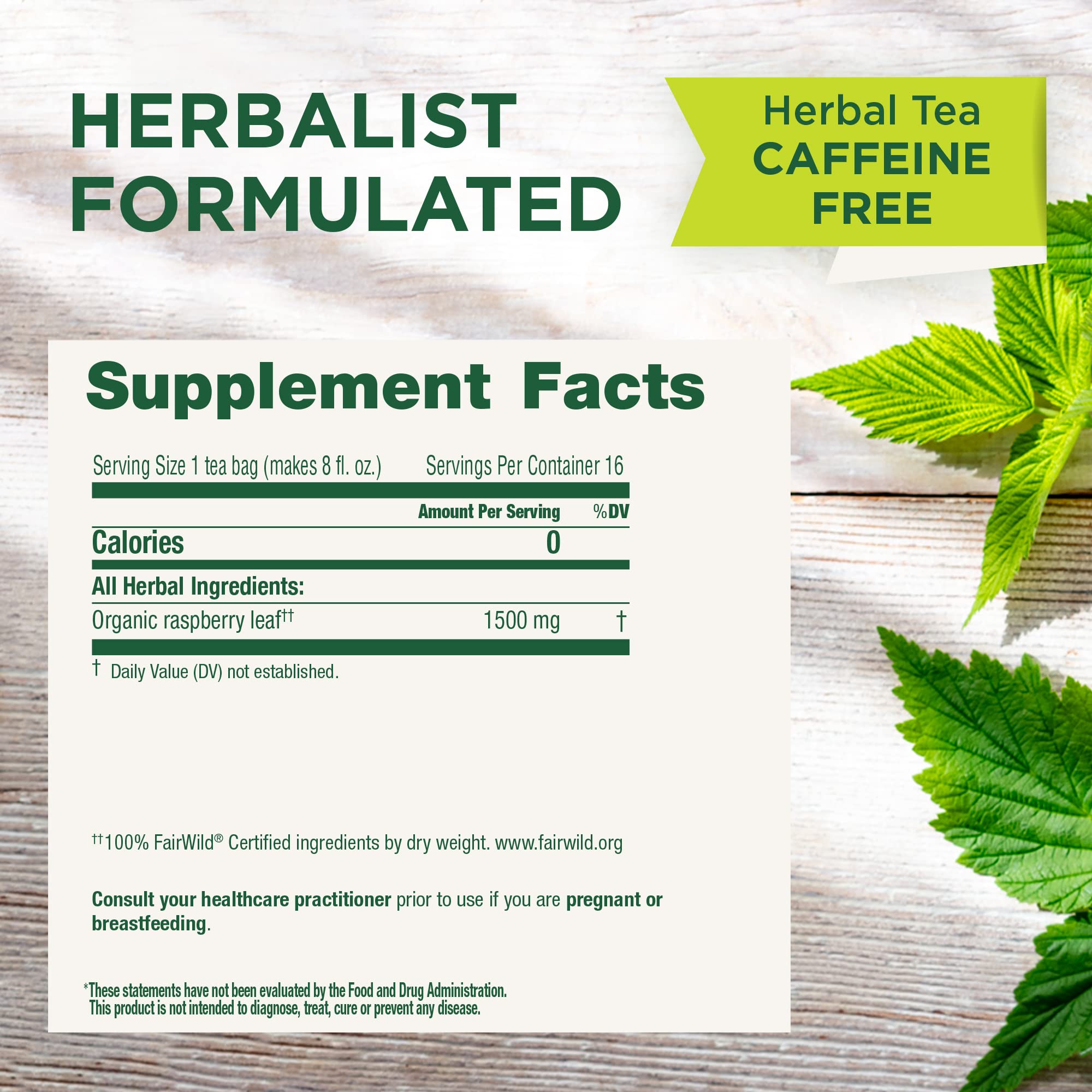 Traditional Medicinals Tea, Organic Raspberry Leaf, Eases Menstrual Cramps, Supports a Healthy Pregnancy, 48 Tea Bags (3 Pack)