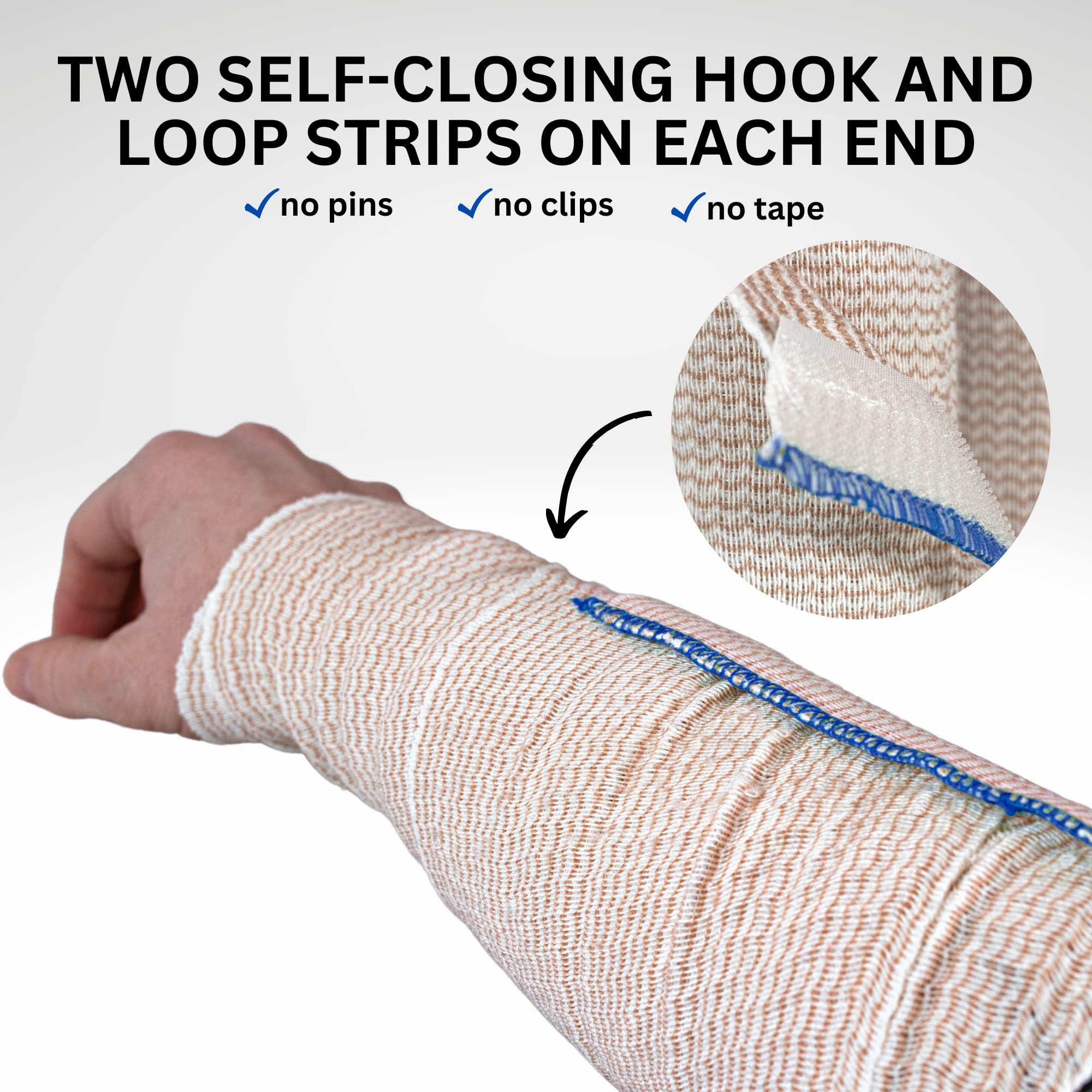 Elastic Bandage Wrap with Self-Closure [Pack of 10] 4 Inch Comfort Athletic Compression Roll, 5 Yards Stretched for Customized C