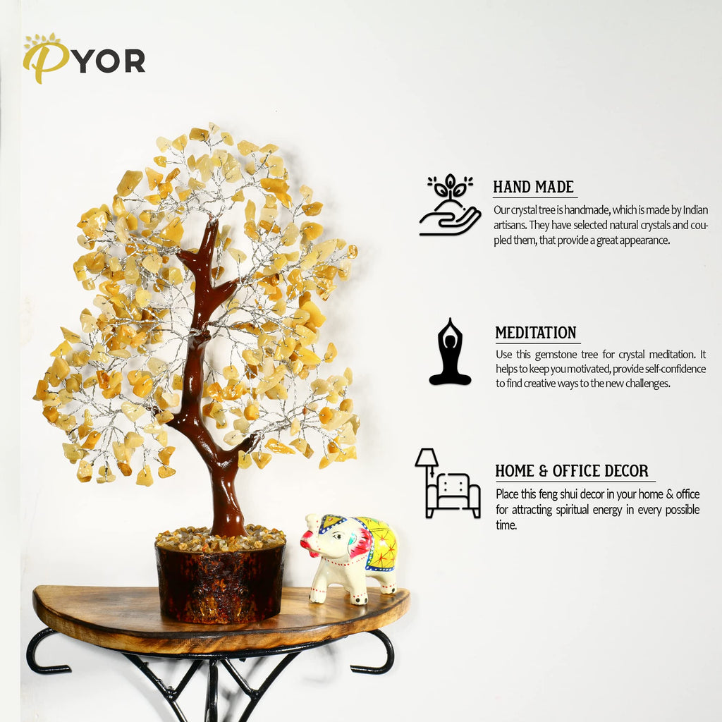 PYOR Yellow Aventurine, Tree of Life Table Decor, Spirtual Things, Money Tree, Crystal Gifts, Home Decor Clearance, Crystal Ston