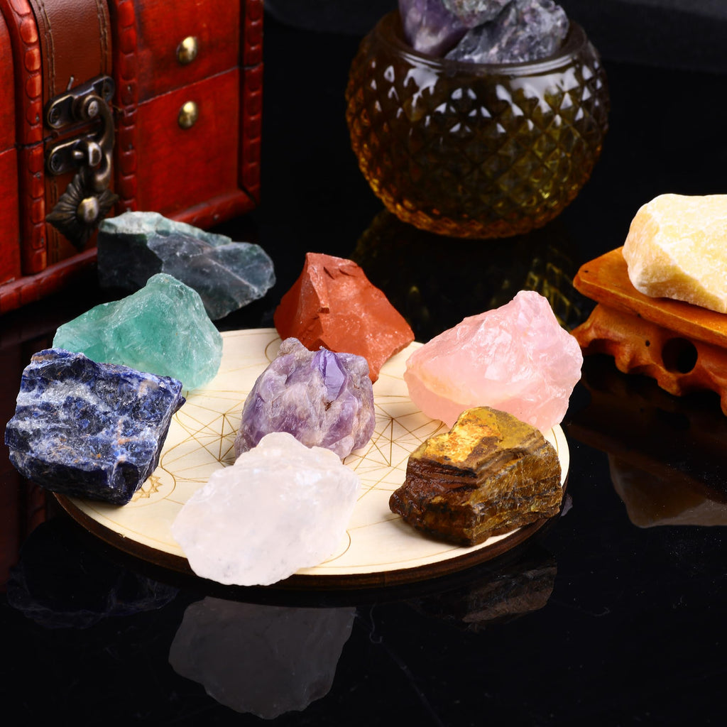 UFEEL 3 LB Bulk Rough Stone Mix Large 1 Natural Raw Crystals for Tumbling Cabbing Polishing Wire Wrapping