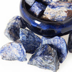 1.1lb Bulk Raw Sodalite Crystal Rough Crystal-Natural Sodalite Raw Stones Crystal for Tumbling, Cabbing, Fountain Rocks, Decorat