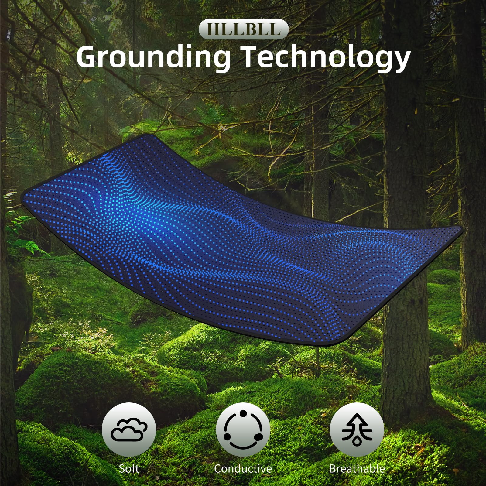 Grounding Mat for Improved Sleep, Reduced Anxiety, Pain, Inflammation, Headache Relief, Balance. Grounded Therapy- (Black, King