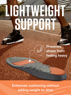 Sof Sole Mens Athlete Performance Full-Length Insole, Orange, 7-8.5