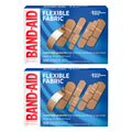 Band-Aid Brand Flexible Fabric Adhesive Bandages for Comfortable Flexible Protection, Twin Pack, 2 x 100 ct