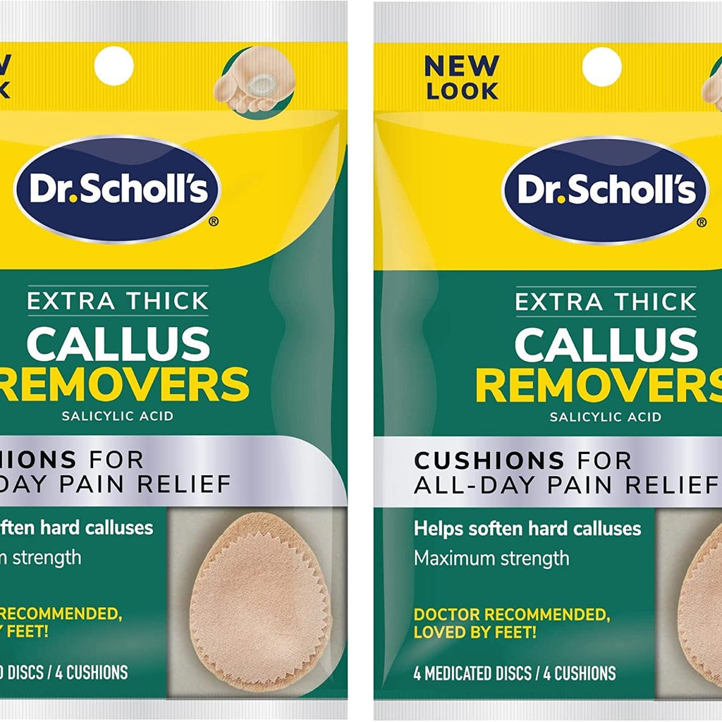 Dr. Scholl's Extra Thick Callus Remover, 4ct // Helps Soften Hard Calluses and Cushions for All-Day Pain Relief (Pack of 2)