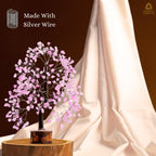 Rose Quartz Crystal Tree for Home Decor, Office Desk Decoration, Chakra Healing Crystals and Stone for Positive Energy, Money, G
