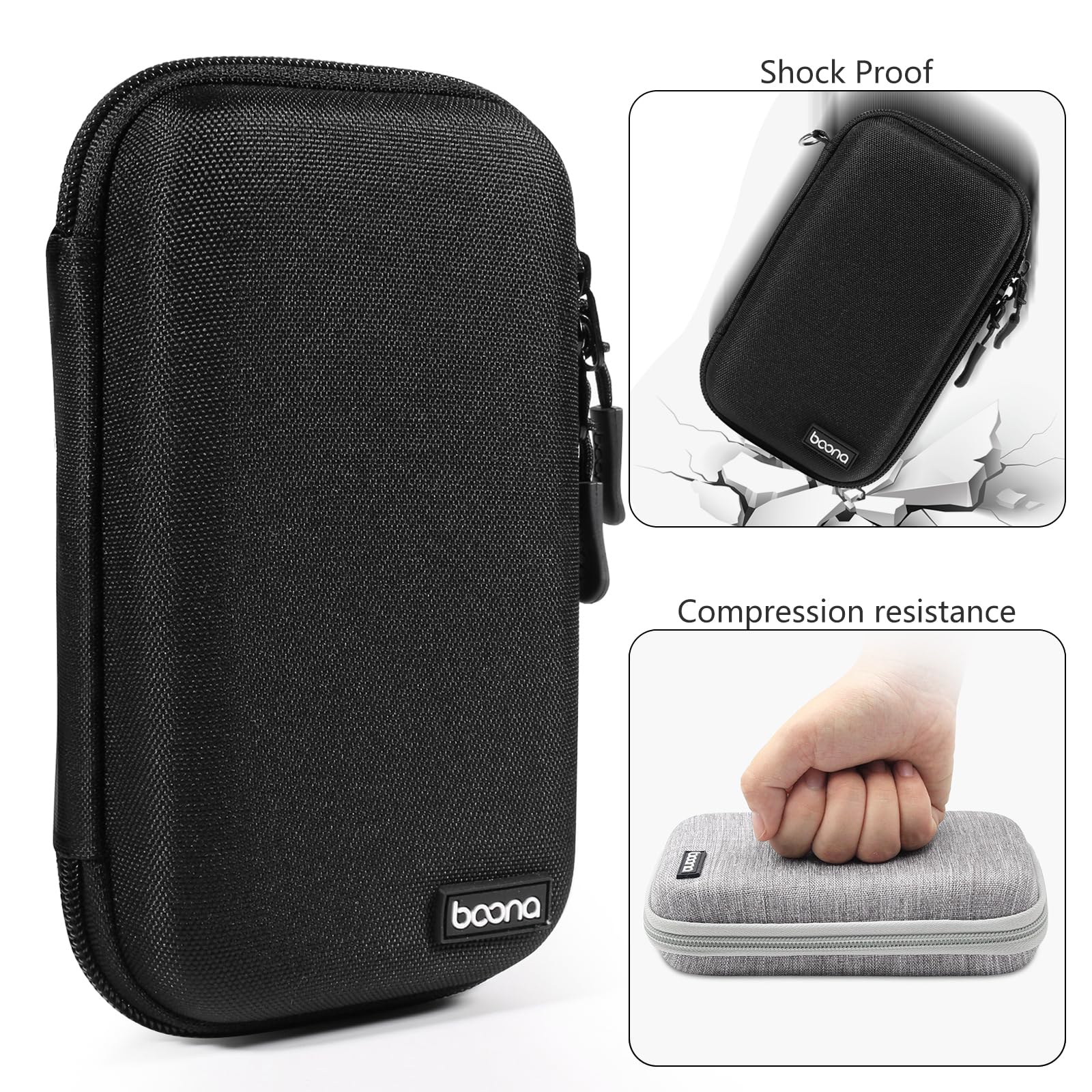 Diabetes Travel Case EVA Hard Shell Diabetic Supplies Bag Organizer for Blood Sugar Testing Kit, Glucose Monitor Kit with Meter,