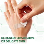 CURAD Truly Ouchless! Silicone Bandages, .75'' x 3'', For Sensitive or Delicate Skin, Flexible Fabric, Protects Scrapes, Cuts &