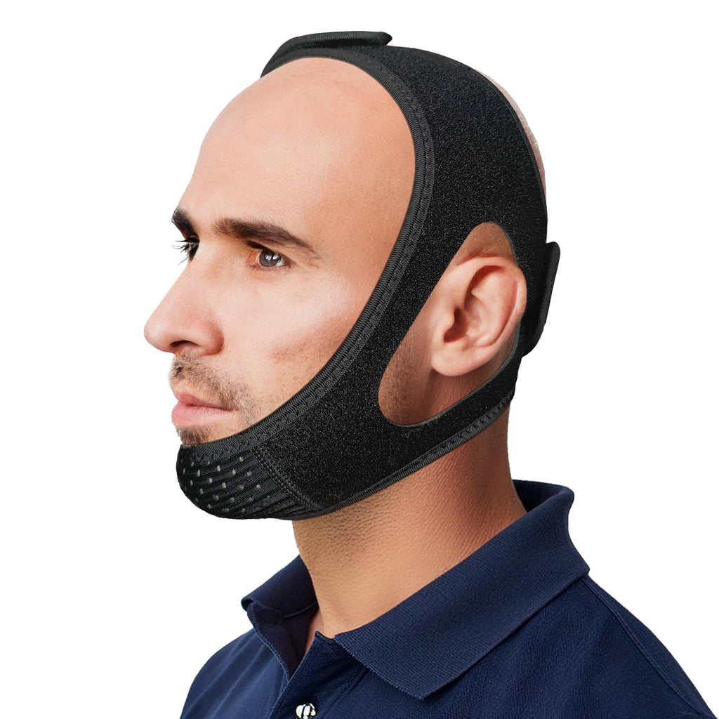 Chin Strap for CPAP Users | Comfortable Mouth Support to Encourage Closed Mouth Positioning for Men & Women Who Breathe Through 