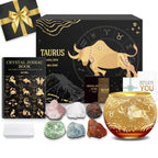 Aovila Taurus Birthday Gifts for Women - Taurus Candle Holder Crystals Birthstones Gifts Box Set - Zodiac Gifts Astrology Horosc
