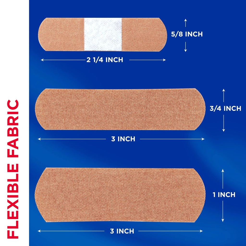 Band-Aid Brand Flexible Fabric Adhesive Bandages for Comfortable Flexible Protection & Wound Care of Minor Cuts, Scrapes, Wounds