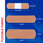 Band-Aid Brand Flexible Fabric Adhesive Bandages for Comfortable Flexible Protection & Wound Care of Minor Cuts, Scrapes, Wounds