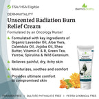 UltimateVitality Unscented Radiation Burn Relief Cream - Calendula Cream for Radiation Patients, Natural, Organic, Paraben, Ptha