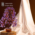 Amethyst Tree of Life Crystal Trees for Home, Office, and Desk Decor - Handmade Bonsai Tree for Positive Energy, Healing & Money